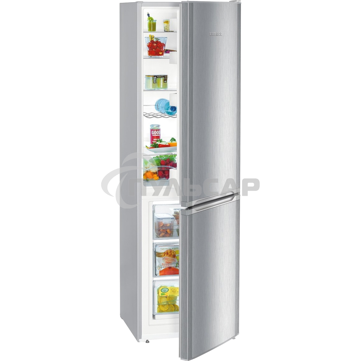 Холодильник Liebherr CUELE 3331-26 001 серебристый двухкамерный 212/84л морозилка снизу