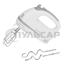 Миксер электрический Galaxy GL 2209, белый, ручной, 300 Вт, 5 скоростей + режим 