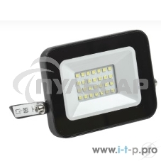 Прожектор светодиодный СДО 06-20 4000К IP65 черный ИЭК LPDO601-20-40-K02
