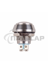 Кнопка антивандальная Ø12 Б/Фикс (2с винт) (ON)-OFF сфера Rexant