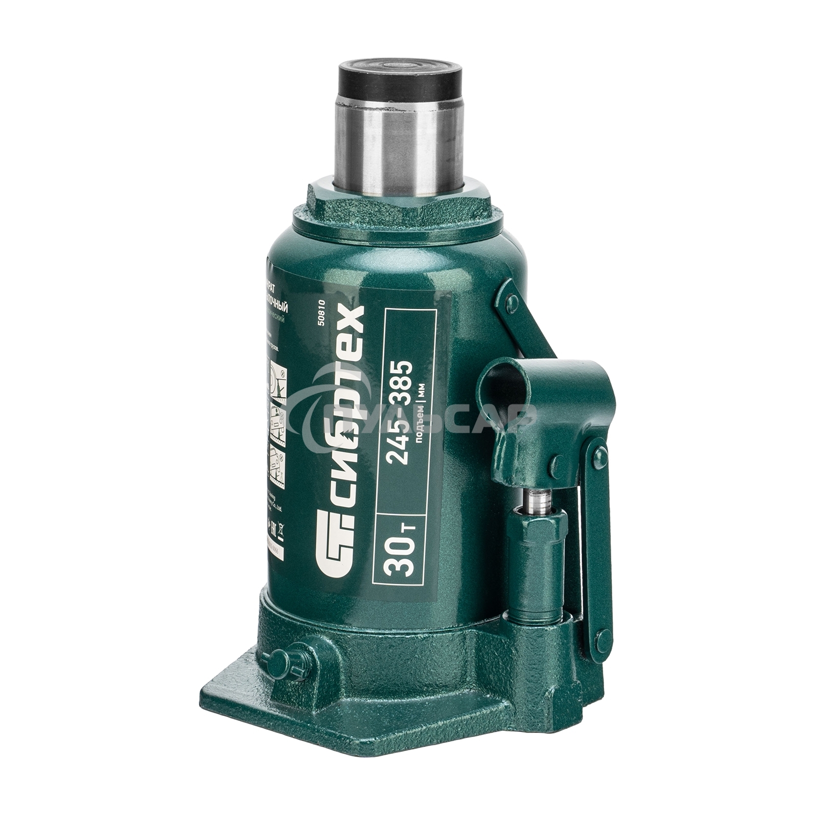 Домкрат гидравлический Сибртех бутылочный, 30т, 245-385мм