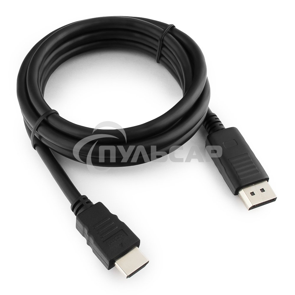 Кабель DisplayPort-HDMI Gembird/Cablexpert 1,8м, 20M/19M, черный, экран, пакет (CC-DP-HDMI-6)