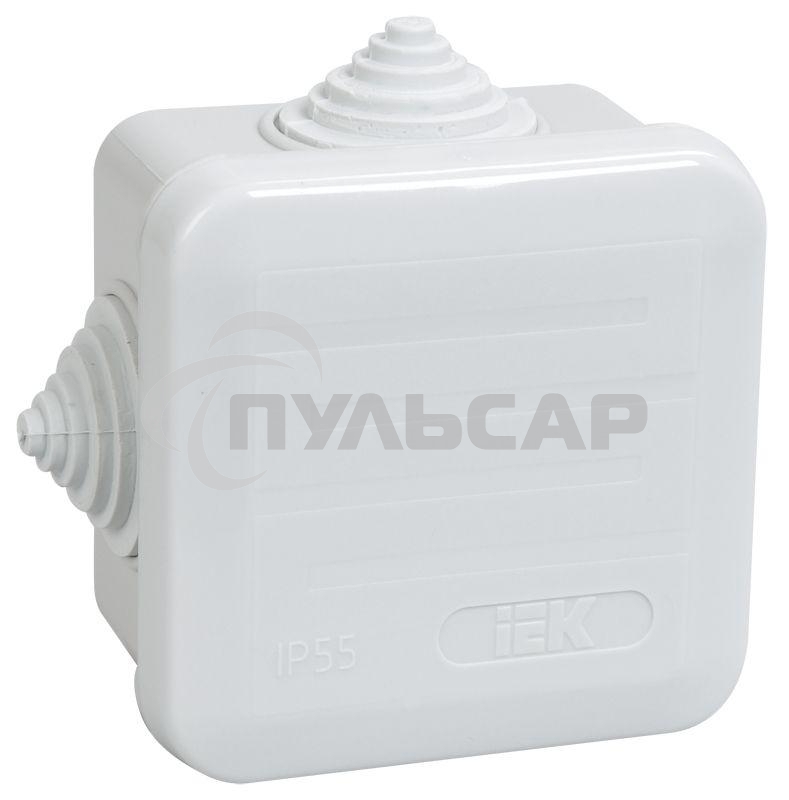 Коробка распаячная ОП 70х70х40 IP44 КМ41236 (4 гермоввода) ИЭК UKOZ11-070-070-040-K41-44