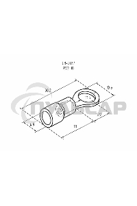 Наконечник кольцевой изолированный ø 10.5 мм 1.5-2.5 мм² (НКи 2.5-10) синий Rexant