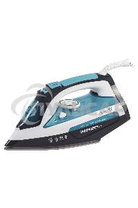 Утюг Galaxy Line GL 6123, голубой с белым, паровой, 2500 Вт, постоянный пар 50 г/мин, паровой удар 230 г/мин, функции: самоочистка, антикапля, антинакипь, функция увлажнения, вертикальное отпаривание, защита от перегрева, индикатор нагрева, керамическое п