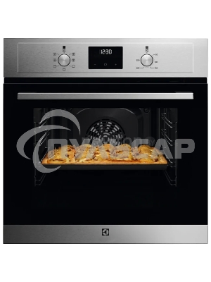 Встраиваемый духовой шкаф Electrolux EOF3H50BX 60 см, 72 л, 8 режимов, 59.4x59.5x56.9 см, очистка паром, нер. сталь