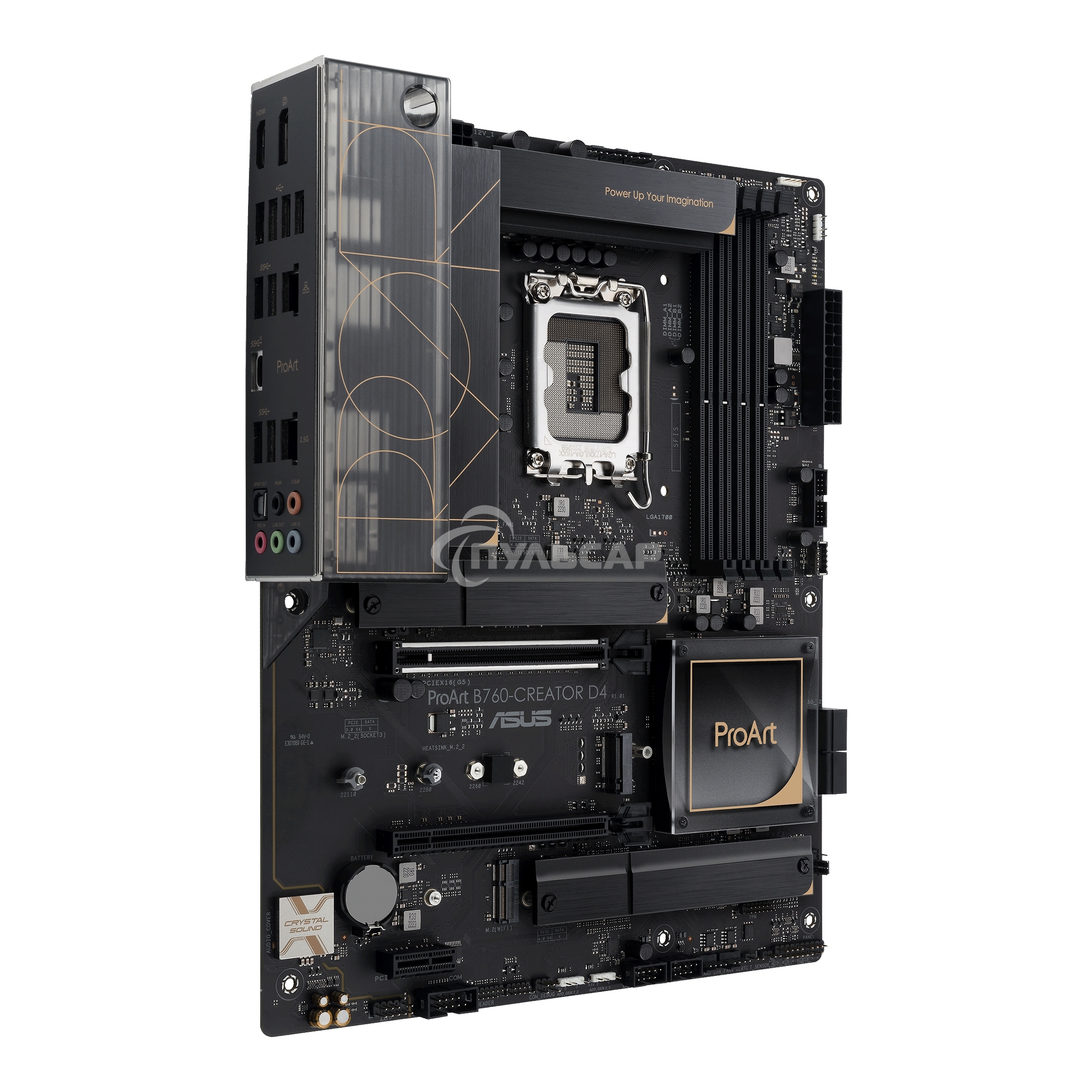 Материнская плата ASUS ProArt B760-CREATOR D4, LGA 1700, Intel B760, 4xDDR4, 4xSATA, 3xM.2, 1xPCIe 5.0 x16, 1xPCIe 4.0 x4, 1xDP, 1xHDMI, 2x2.5Gb LAN, 4xUSB-A, 1xUSB-C, 5x3.5 мм, 7.1, Standard-ATX