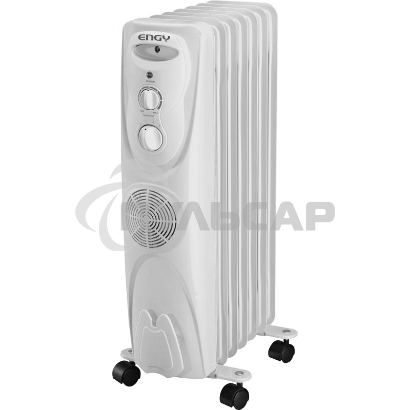 Обогреватель масляный Engy EN-1307F Classic (7 секций), белый, 2000 Вт, 25 м2, термостат