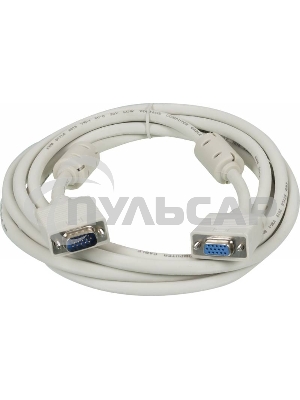 Кабель-удлинитель SVGA Ningbo VGA HD15 (m)/VGA HD15 (f) 3м феррит.кольца
