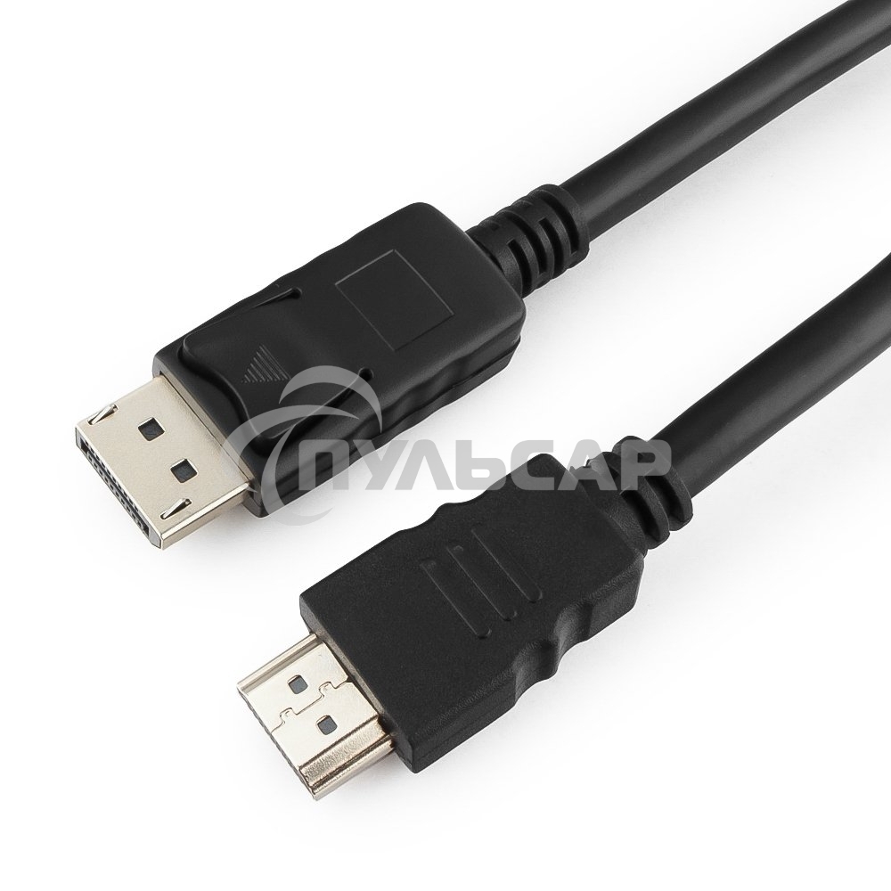 Кабель DisplayPort-HDMI Gembird/Cablexpert 1,8м, 20M/19M, черный, экран, пакет (CC-DP-HDMI-6)
