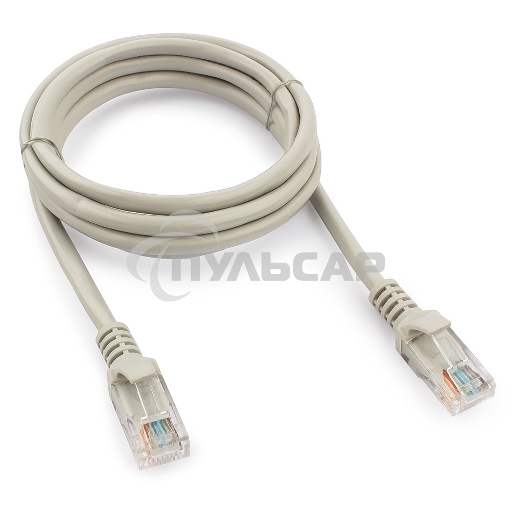 Патч-корд UTP Cablexpert кат.5e, 1.5м, литой, многожильный (серый)
