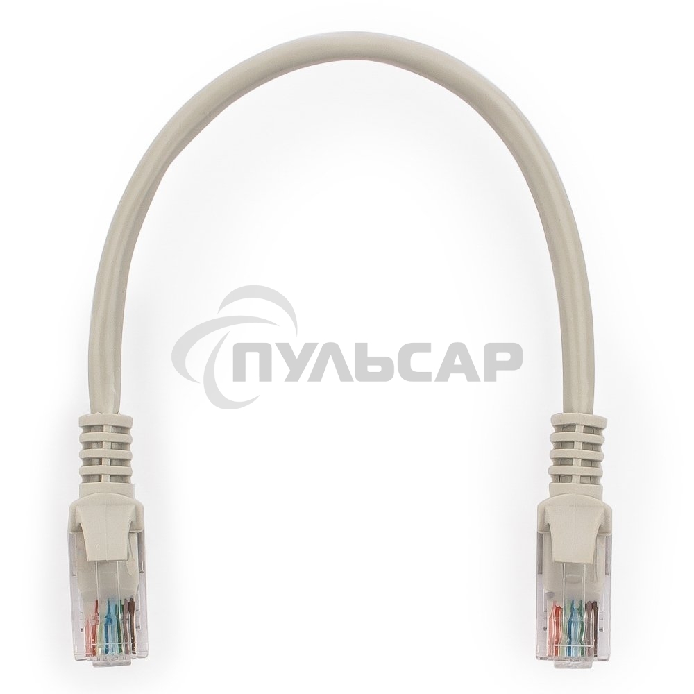 Патч-корд UTP, кат 5e, 0.25м с RJ45 (серый)