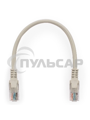 Патч-корд UTP, кат 5e, 0.25м с RJ45 (серый)