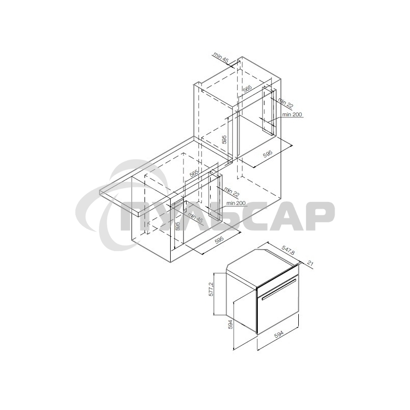 Встраиваемая электрическая духовка Graude BK 60.2 S 