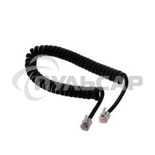 Шнур для телефонной трубки Rexant витой RJ-10 (4P-4C), 2м, черный