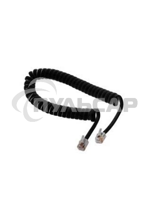 Шнур для телефонной трубки Rexant витой RJ-10 (4P-4C), 2м, черный