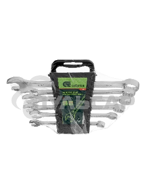 Набор ключей комбинированных, 8 - 17 мм, CrV, 6 шт.Сибртех