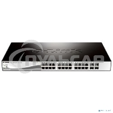 Коммутатор D-Link Gigabit Smart Switch with 24 10/100/1000Base-T ports and 4 Gigabit MiniGbIC (SFP) ports