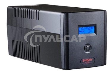 Источник бесперебойного питания ExeGate EP212519RUS SpecialPro Smart LLB-1000.LCD.AVR.4SH.RJ.USB 1000VA, черный, 4 евророзетки, USB