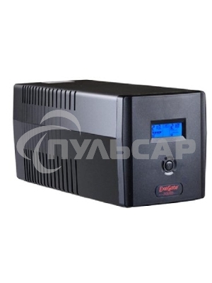 Источник бесперебойного питания ExeGate EP212519RUS SpecialPro Smart LLB-1000.LCD.AVR.4SH.RJ.USB 1000VA, черный, 4 евророзетки, USB