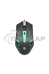 Мышь проводная Defender Hit MB-601 черный, 1200 dpi, USB, кнопки - 4