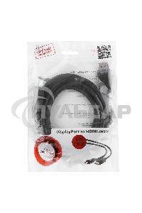 Кабель DisplayPort-HDMI Gembird/Cablexpert 1,8м, 20M/19M, черный, экран, пакет (CC-DP-HDMI-6)