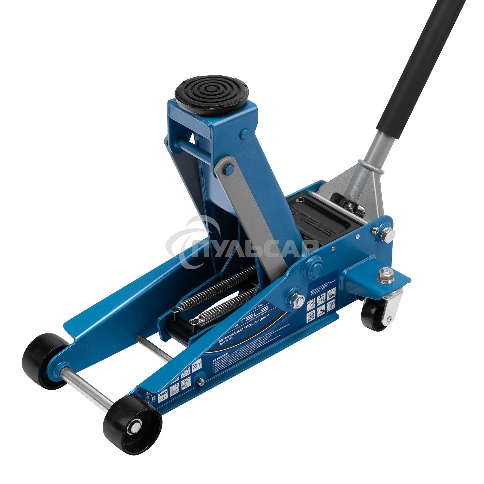 Домкрат STELS 51133гидравлический подкатной быстрый подъем 3 т quick lift 130–465мм профессиональ