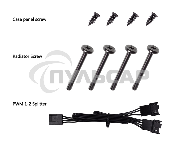 Вентилятор для корпуса ID-Cooling WF-14025-XT BLACK черный, 140 мм, 1600 об/мин, 32.6 дБ, 4 pin