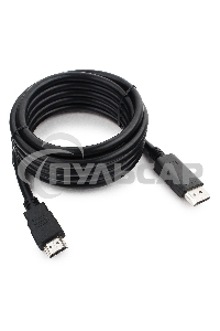 Кабель DisplayPort-HDMI Gembird/Cablexpert 3м, 20M/19M, черный, экран, пакет(CC-DP-HDMI-3M)