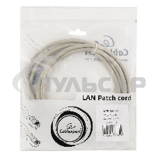 Патч-корд UTP Cablexpert кат.5e, 1.5м, литой, многожильный (серый)