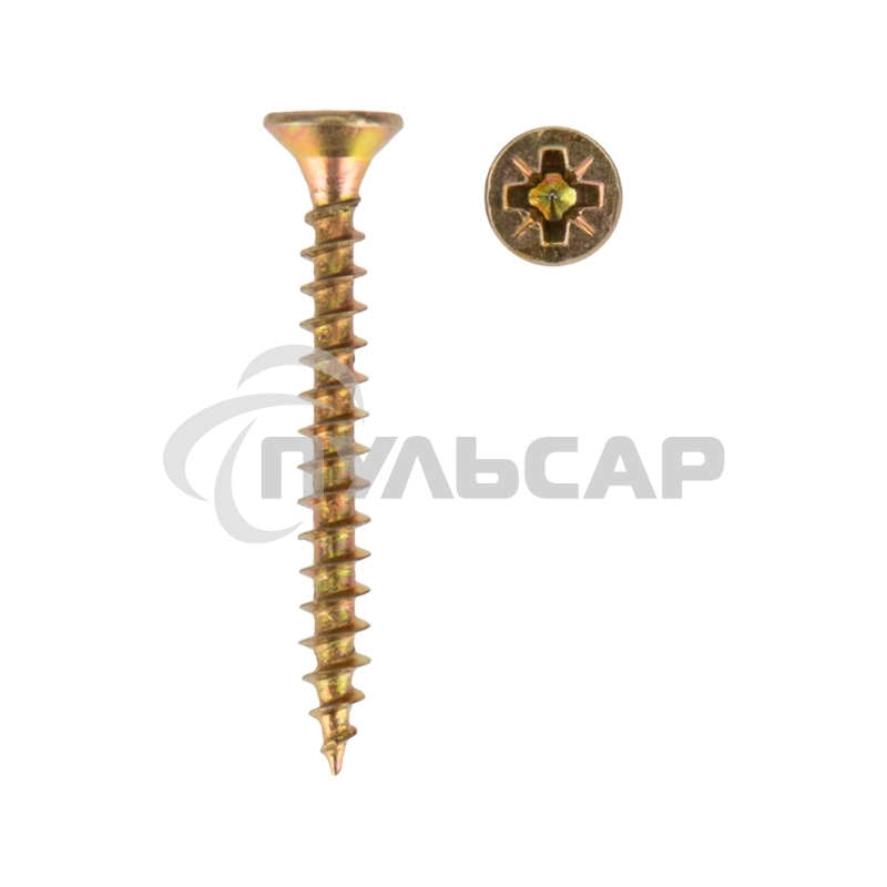 Саморез универсальный KRANZ 4х30, желтый цинк, упаковка поставщика ( 12 000 шт. )