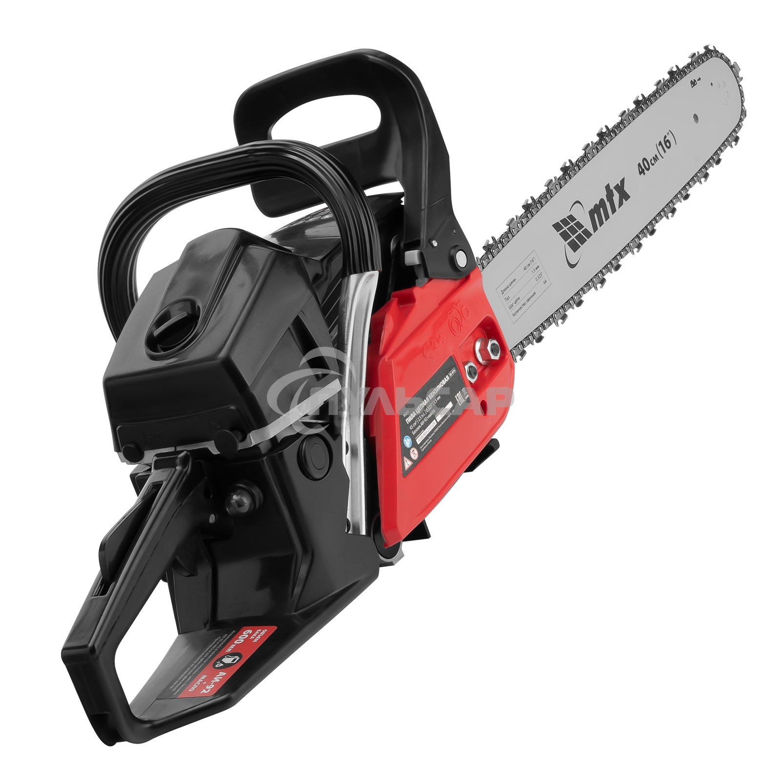 Пила цепная бензиновая MS-4516, шина 40 см, 45см3, 2,5 л.с., шаг 0,325, паз 1,5 мм, 64 зв MTX