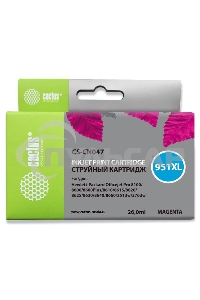 Картридж струйный Cactus CS-CN047 №951 пурпурный (26 мл) для HP OfficeJet 251dw Pro, 276dw Pro, 8100 Pro, 8100e, 8600 Pro (N911a), 8600 Pro Plus (N911g), 8610 Pro (A7F64A), 8615 Pro, 8616 Pro, 8620 Pro
