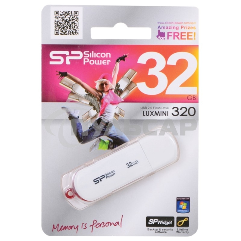 Флешка USB 32 Gb LuxMini 320 SP032 Gb,UF2320V1W USB 2.0 белый