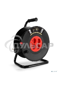 Удлинитель на катушке ExeGate industrial ECS-10-3-50 (4 евророзетки с заземлением, IP20, 50м, защита от детей, защита от перегрузки, 3х1,0мм2, 10А/2.3кВт)