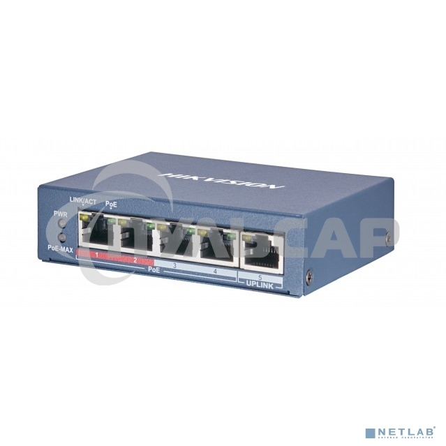 Коммутатор 4PORT 1000M POE DS-3E0505P-E/M HIKVISION
