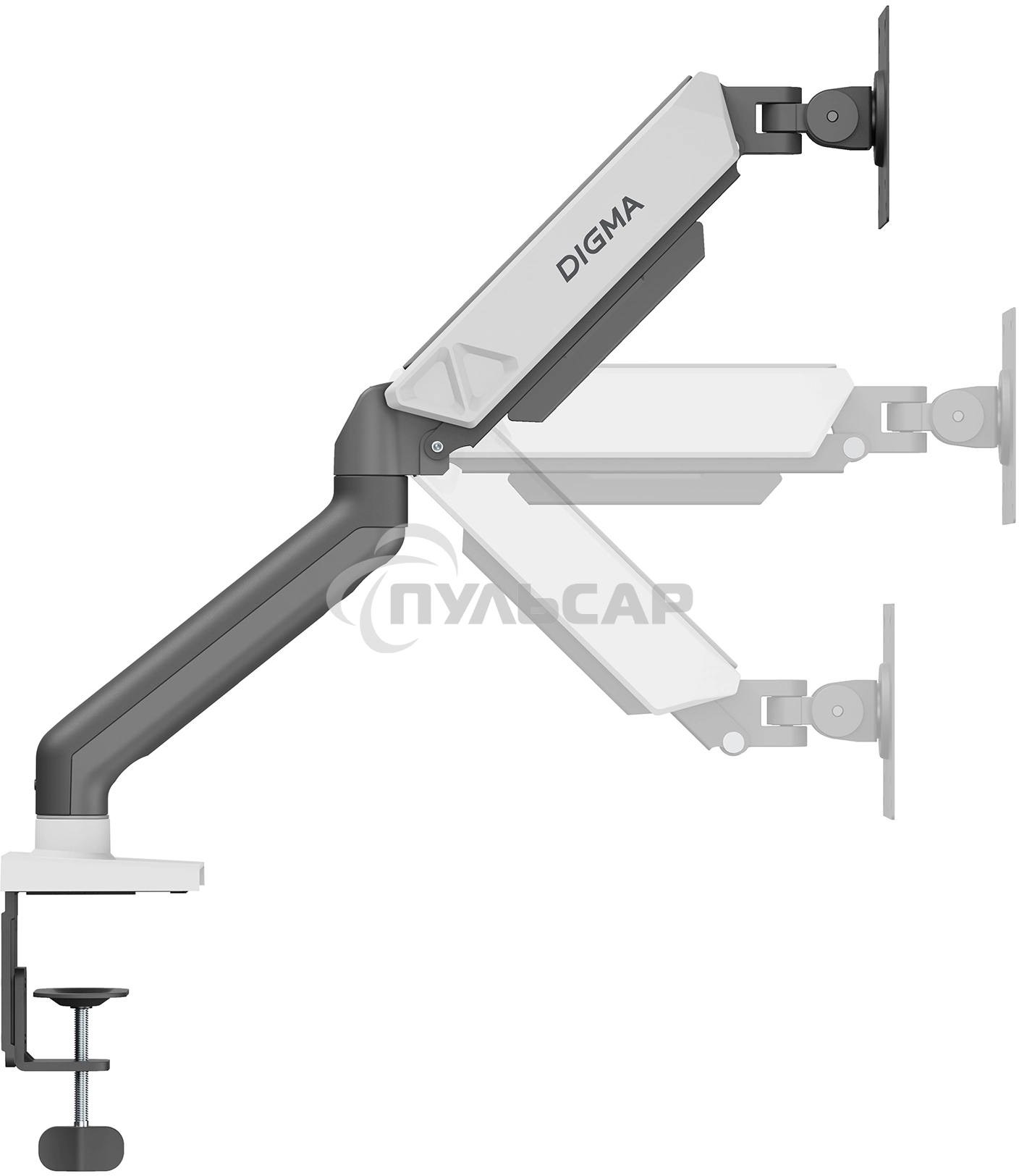 Кронштейн для мониторов ЖК Digma D-MM101 серый 17