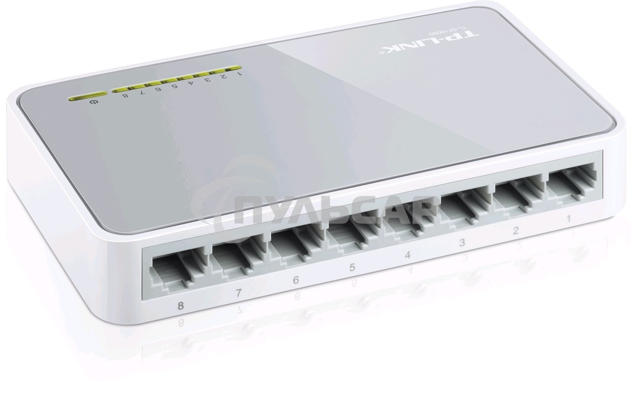 Коммутатор TP-Link SOHO TL-SF1008D Коммутатор 8-port 10/100M mini Desktop Switch, 8 10/100M RJ45 ports, Plastic case