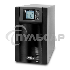 Источник бесперебойного питания PowerMan Online 2000VA черный (Online-Double conversion/LCD Display/USB/Software/RJ11/45,RS-232)