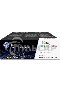 Картридж лазерный набор HP CF370AM № 305A голубой/пурпурный/желтый CLJ M451 (CE411A+CE412A+CE413A)