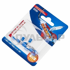 Наконечник штыревой втулочный Rexant изолированный, F-8 мм, 2.5 мм², НШВи 2.5-8 / Е 2,5-8 / E2508, синий, в упак. 10 шт.