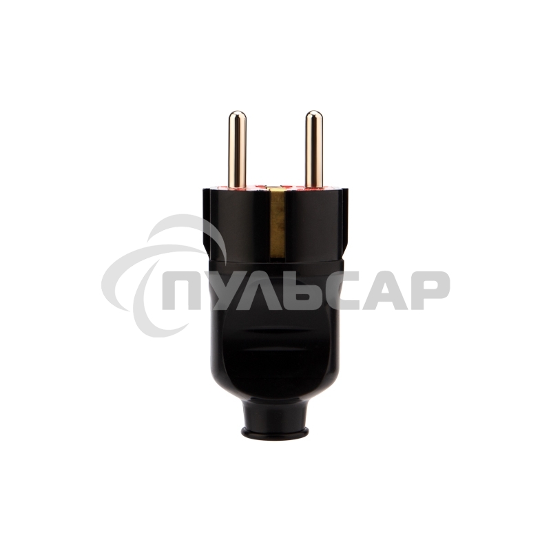 Вилка Евро Rexant прямая с з/к 16А усиленная черная