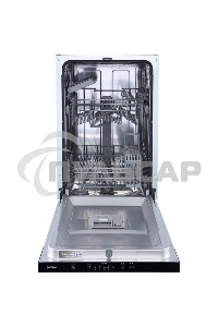 Встраиваемая посудомоечная машина Gorenje GV520E15, черная панель управления, 44.8 см, 9 компл., 47 дБ, класс A++