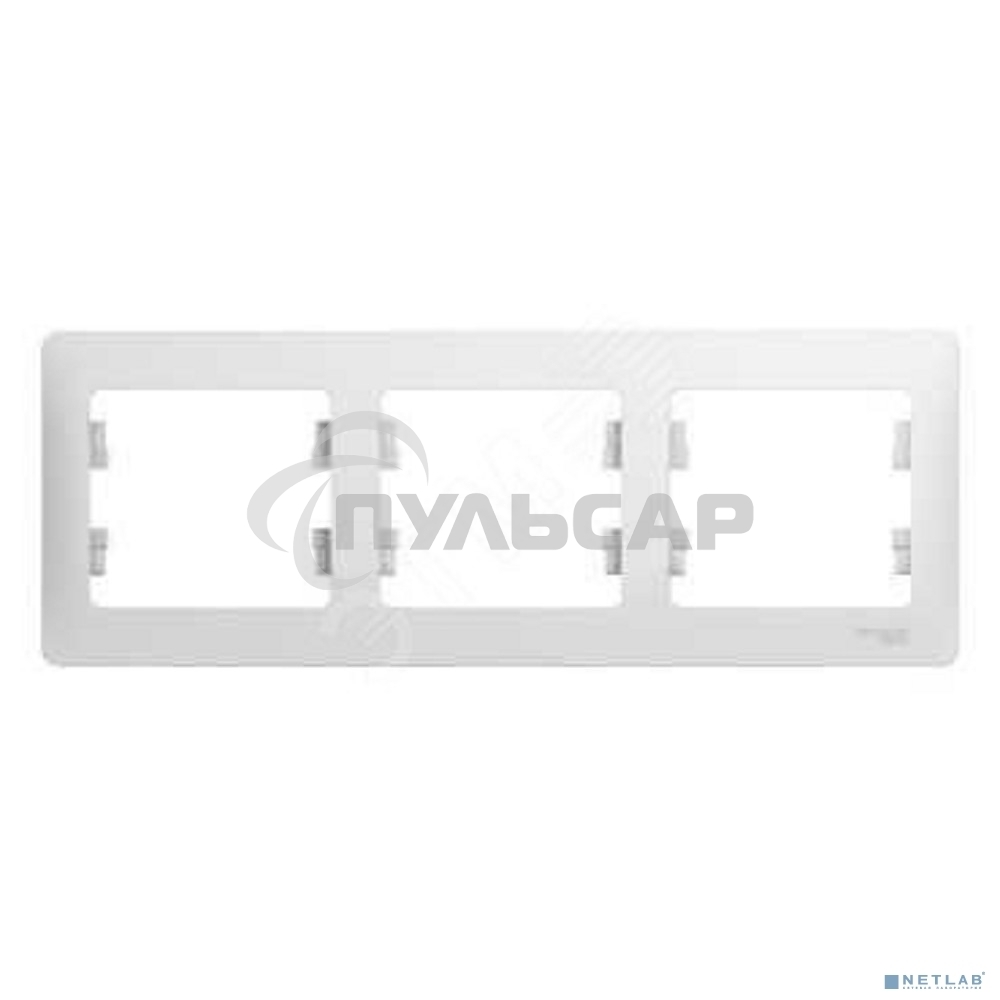 Рамка 3-м Glossa горизонт. бел. SchE GSL000103