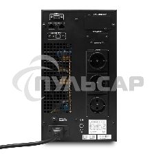 Источник бесперебойного питания PowerMan Online 2000VA черный (Online-Double conversion/LCD Display/USB/Software/RJ11/45,RS-232)