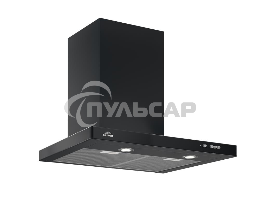 Вытяжка каминная Elikor Квадра 60П-430-К3Д черный, 59 см, 430 куб. м/ч, 56 дБ