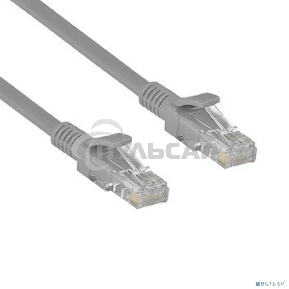 Патч-корд ExeGate UTP-RJ45-RJ45-5e-CU-1M-GY, UTP, cat.5e, 1м, медь, серый