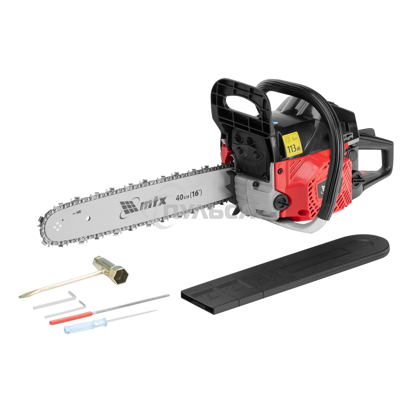 Пила цепная бензиновая MS-4516, шина 40 см, 45см3, 2,5 л.с., шаг 0,325, паз 1,5 мм, 64 зв MTX
