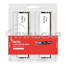 Оперативная память XPG Lancer Blade RGB, DDR5, 32Gb (2x16Gb), 6000MHz, CL34, DIMM, с радиаторами, RGB, белый Оперативная память XPG Lancer Blade RGB, DDR5, 32Gb (2x16Gb), 6000MHz, CL34, DIMM, с радиаторами, RGB, белый