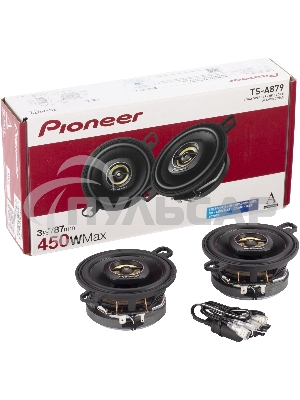 Колонки автомобильные Pioneer TS-A879 (без решетки) 450Вт 85дБ 4Ом 7.6см (3дюйм) (ком.:2кол.) твитер двухполосные